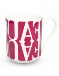 Mug magenta/white